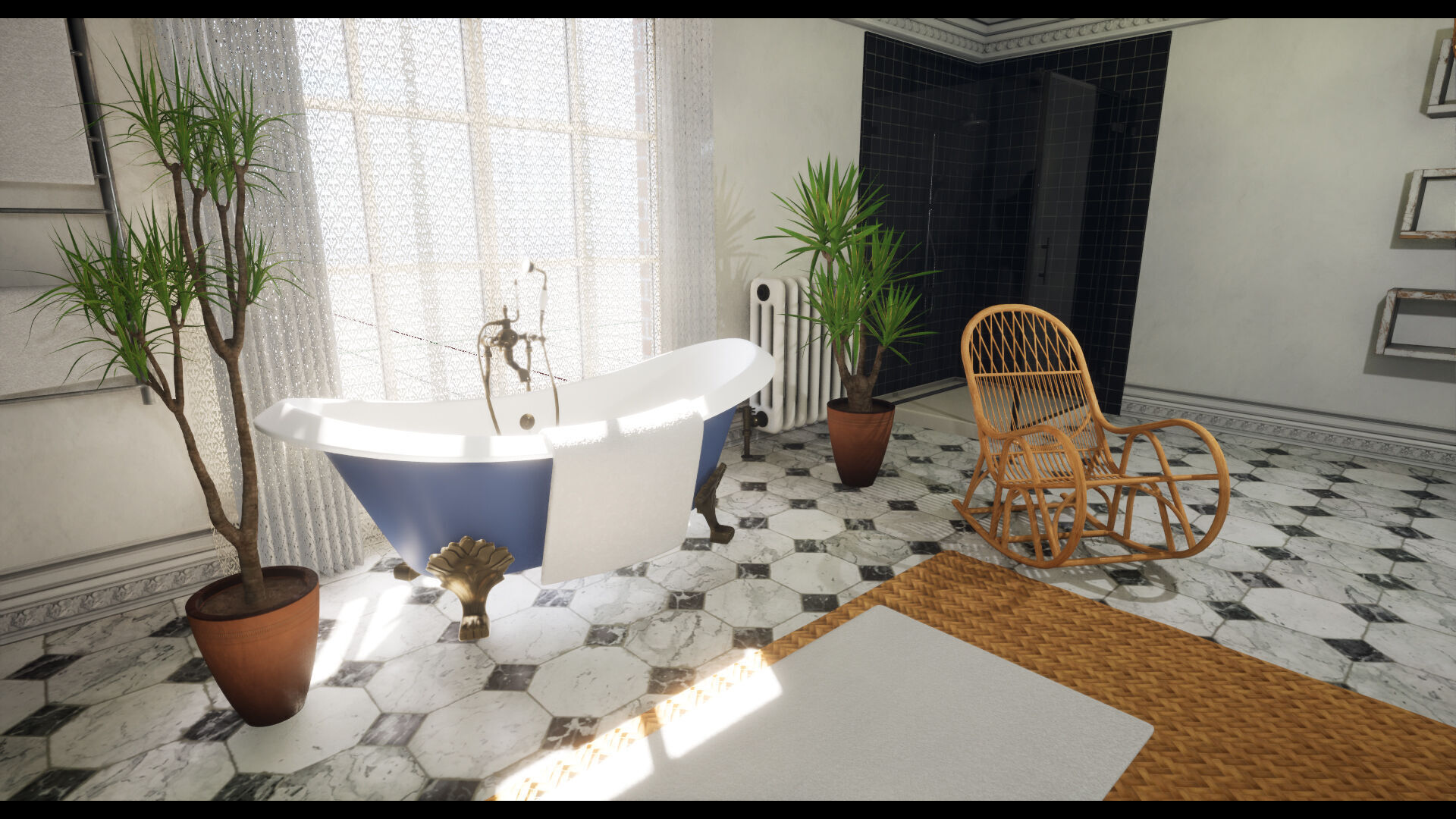 Modular Modern Apartment and Props Low-poly 3D model_18