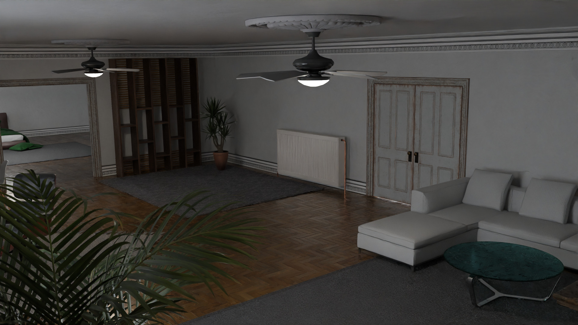 Modular Modern Apartment and Props Low-poly 3D model_23