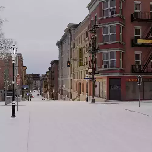 Back to Boston - Winter Urban Scene