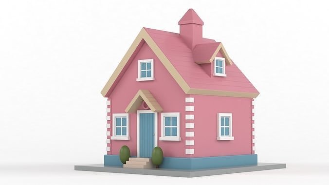 Cartoon House 3D model