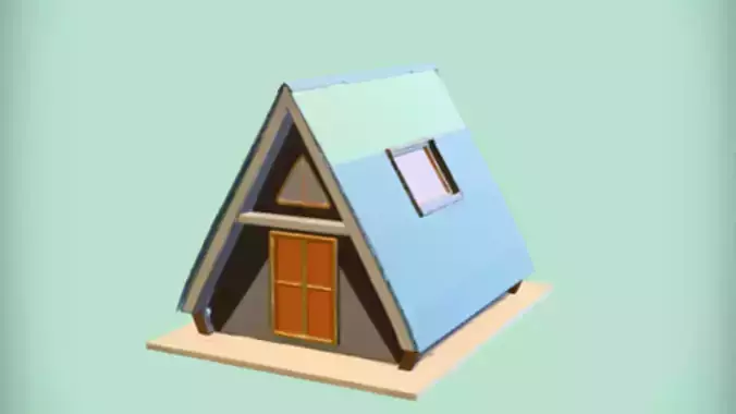 small A frame house model