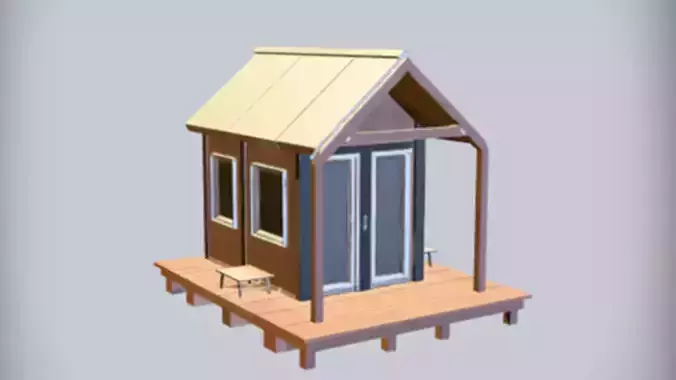 Tiny wooden house