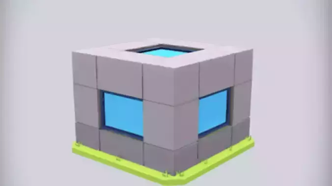 modern cubic building
