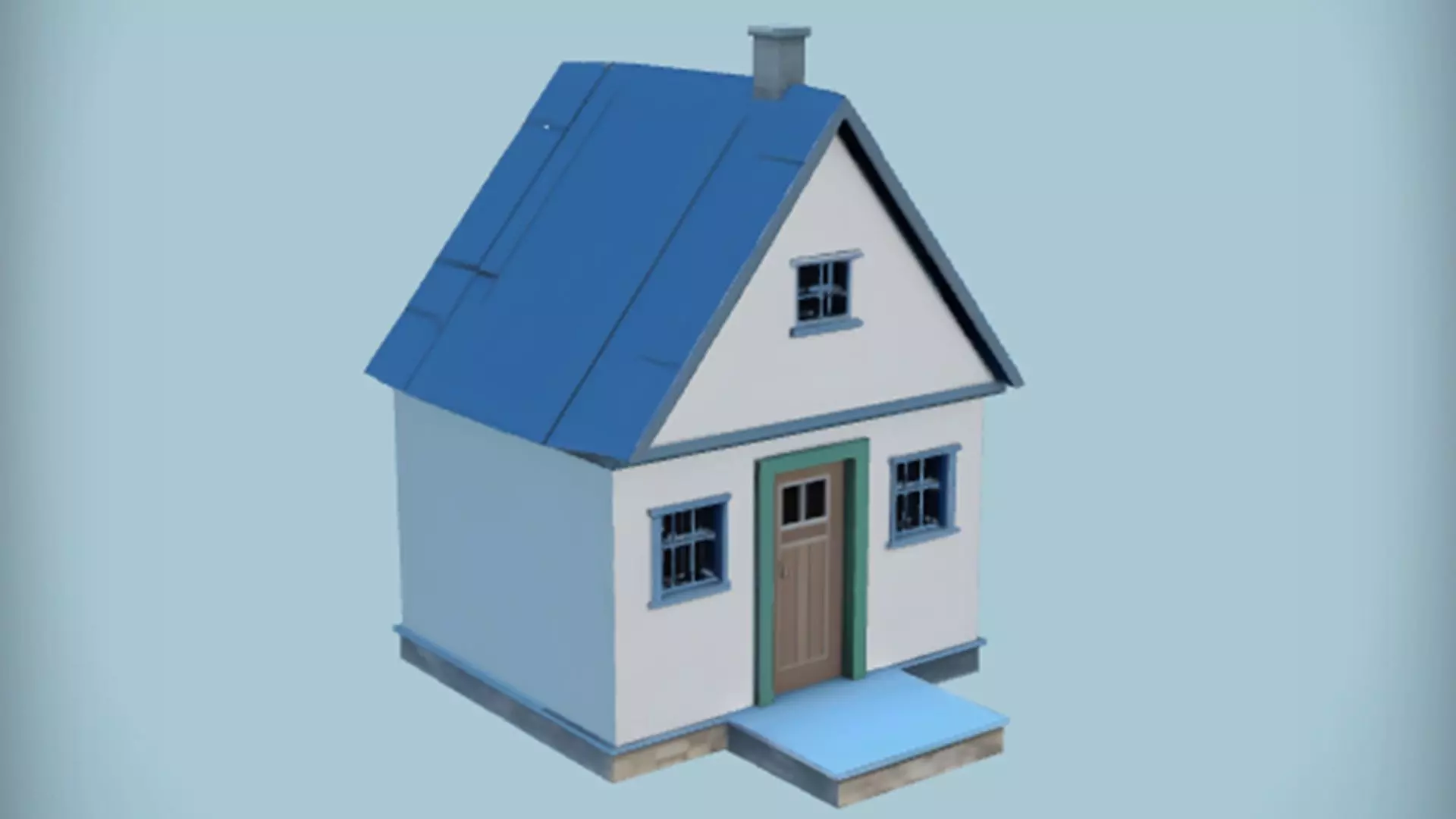 small model house 3D model_0
