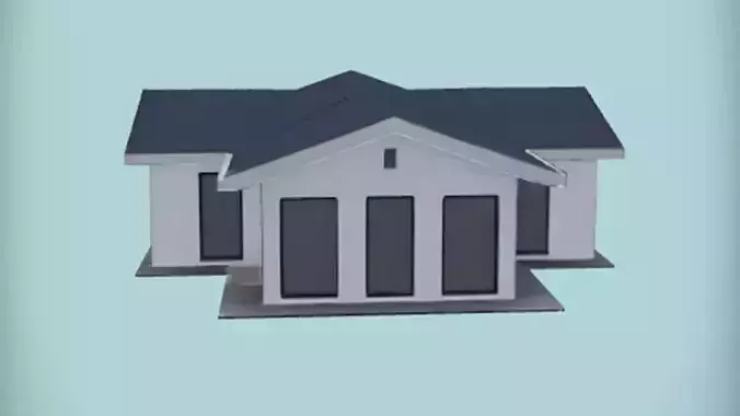 Modern house with slanted roof