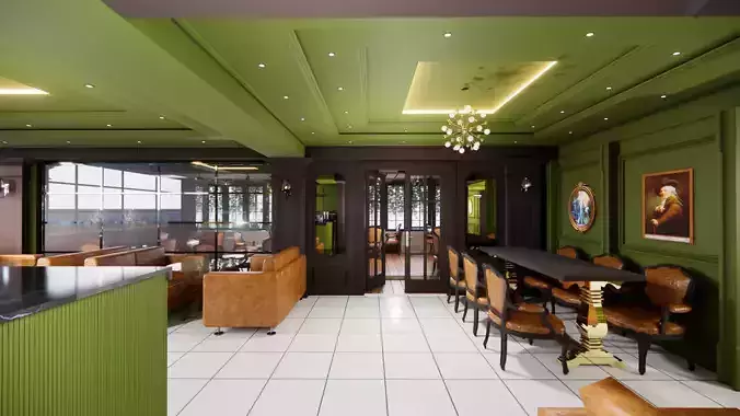 Cozmo Cafe and Bistro SketchUp 3D Model