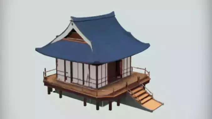 Traditional Japanese wooden house
