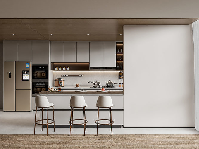 Kitchen Modern interior 95 3D model