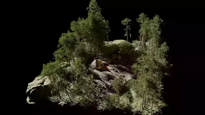 Forest Barbarian Camp scene