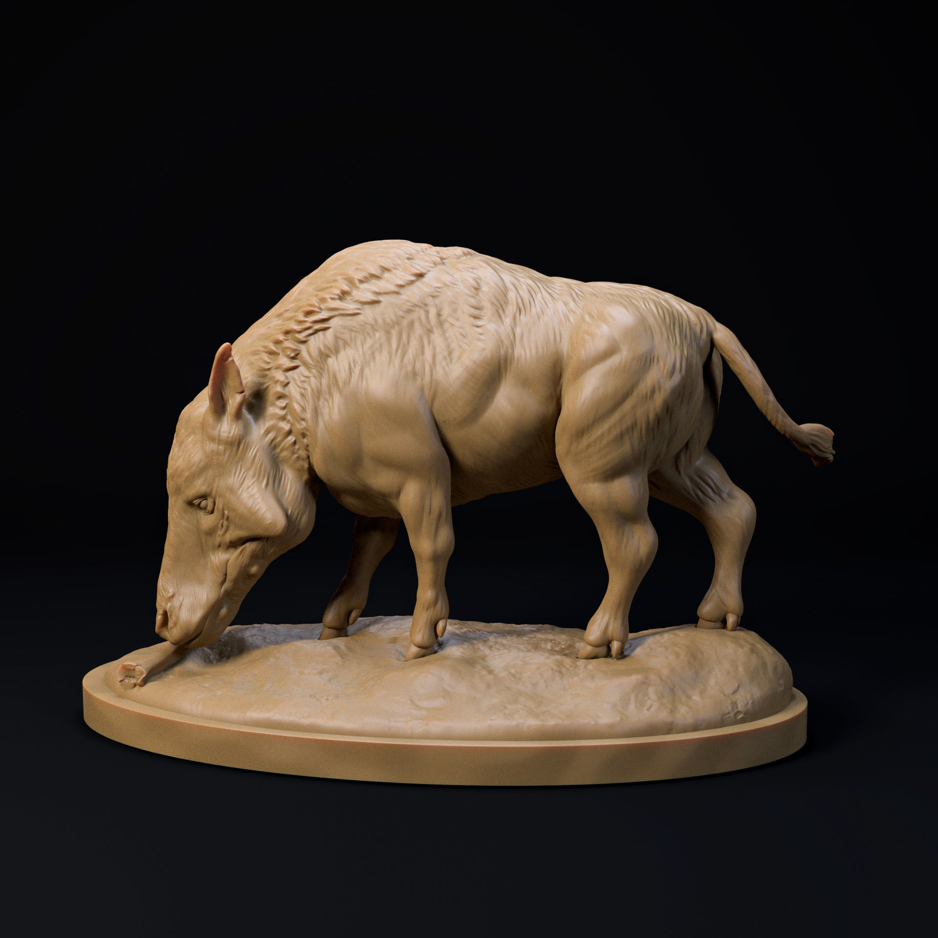 Archaeotherium 1-35 pre-supported prehistoric animal 3D print model_3