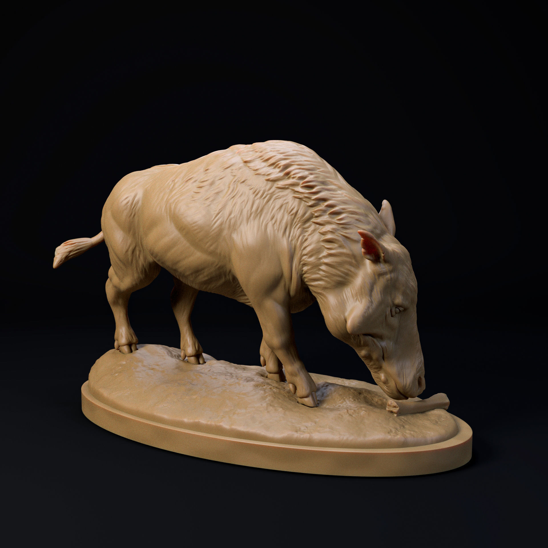 Archaeotherium 1-35 pre-supported prehistoric animal 3D print model_1