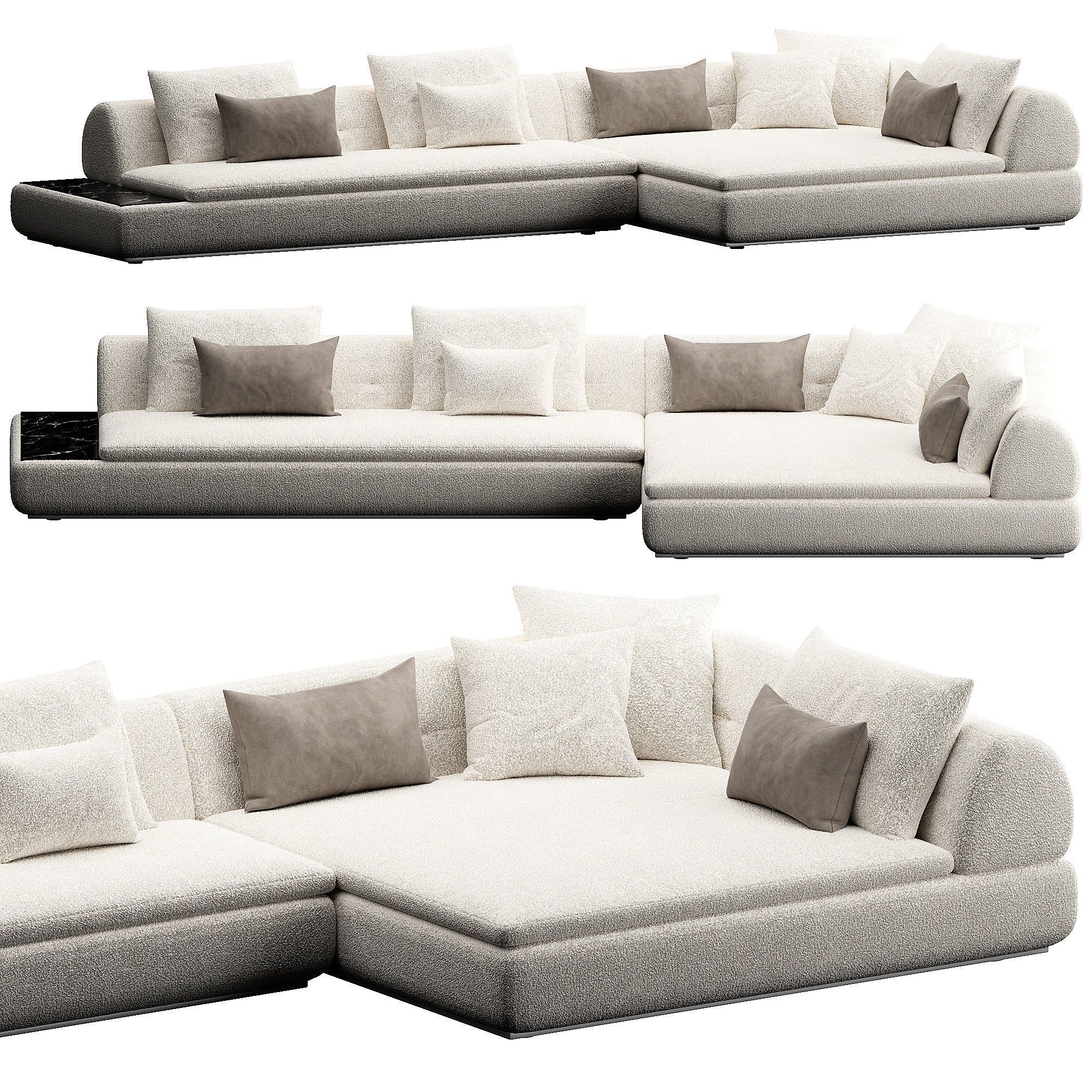 Supermoon Sofaset 3D model_4