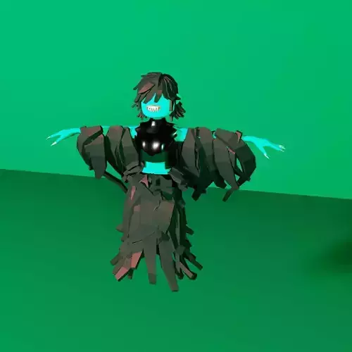 Rigged Low Poly Wraith Witch - Game-Ready 3D Model