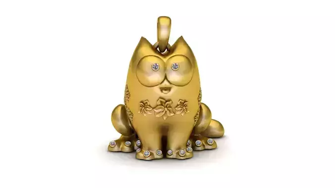 CAT PENDANT 3D PRINTABLE MODEL