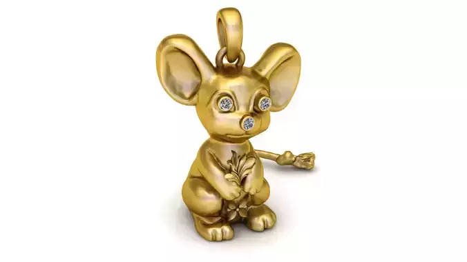 MOUSE PENDANT 3D PRINTABLE MODEL