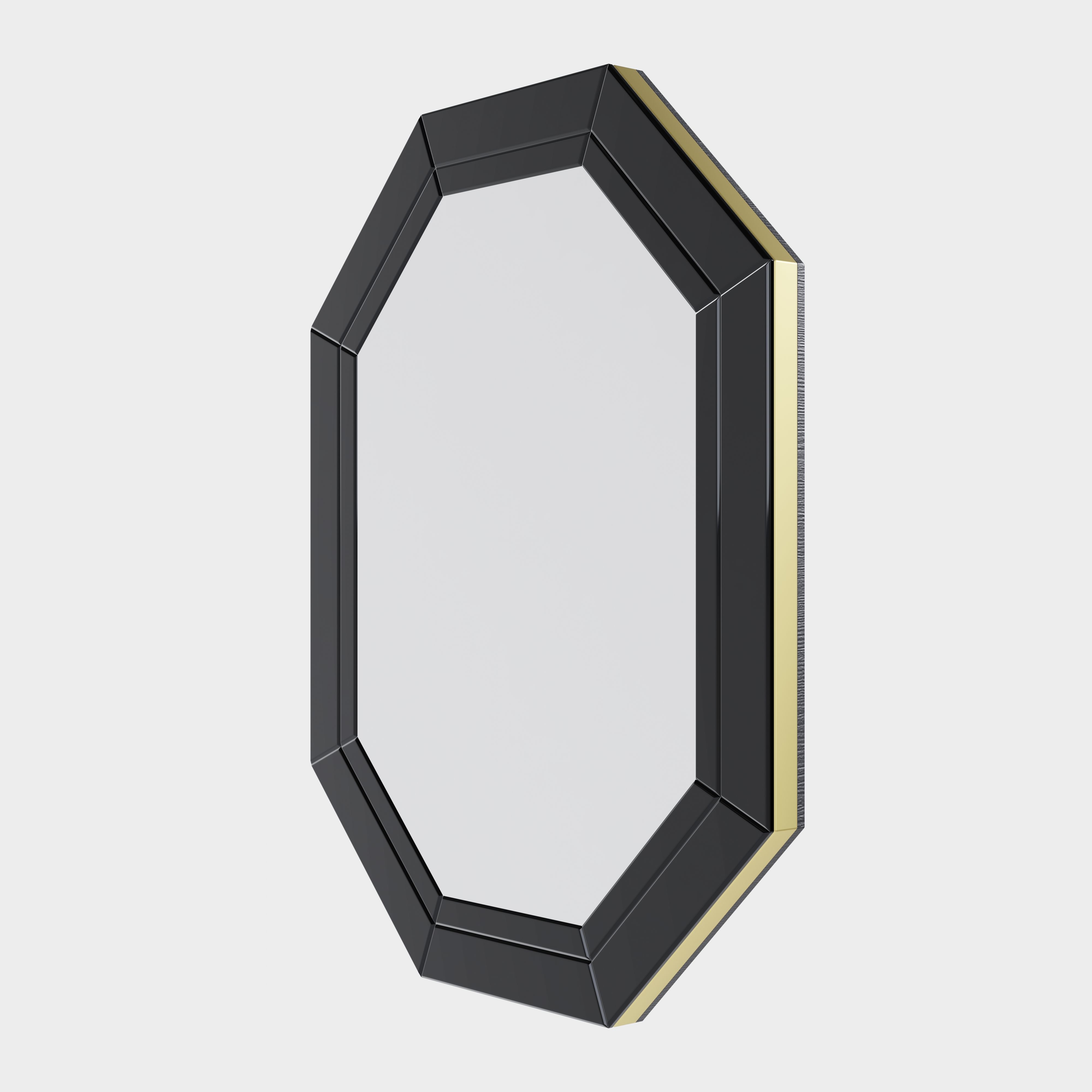 Black Gold Navado Mirror Art 3D model_1