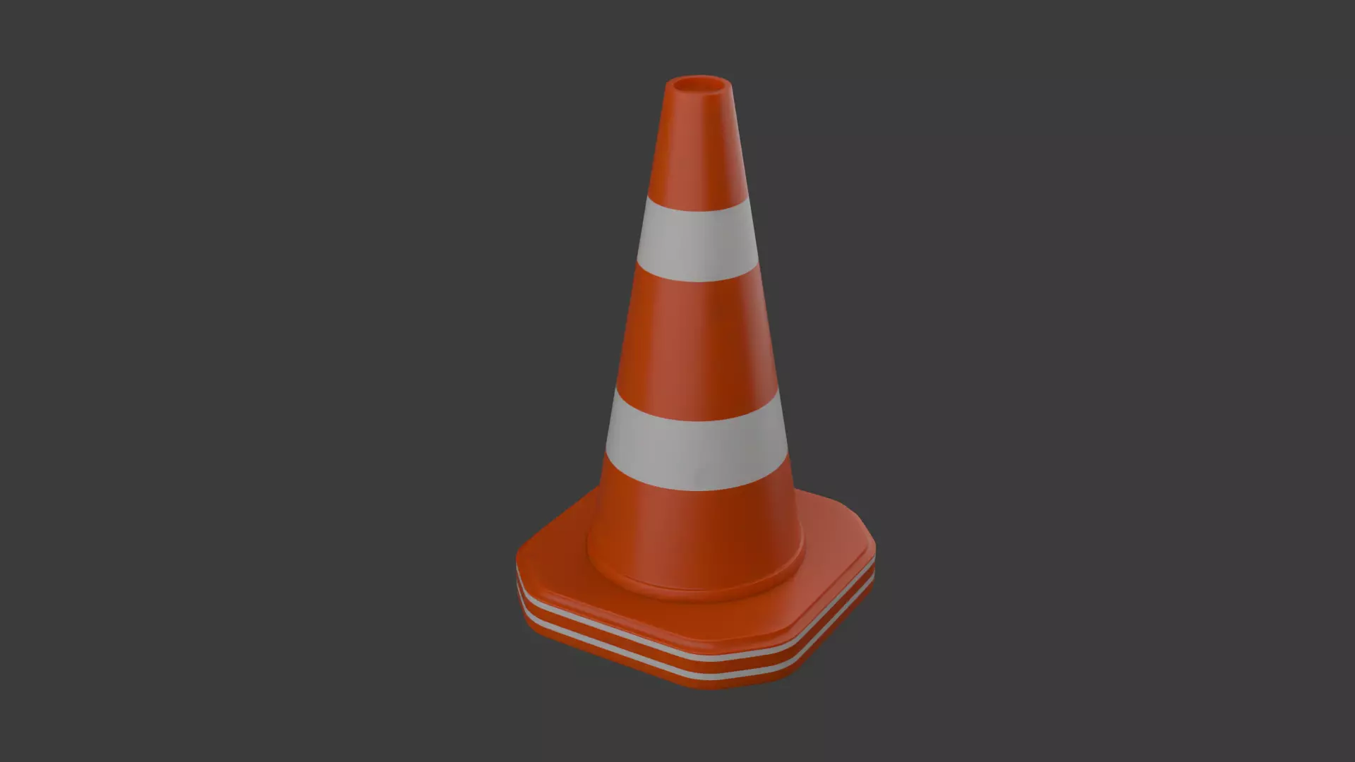 Traffic cone Free low-poly 3D model_0