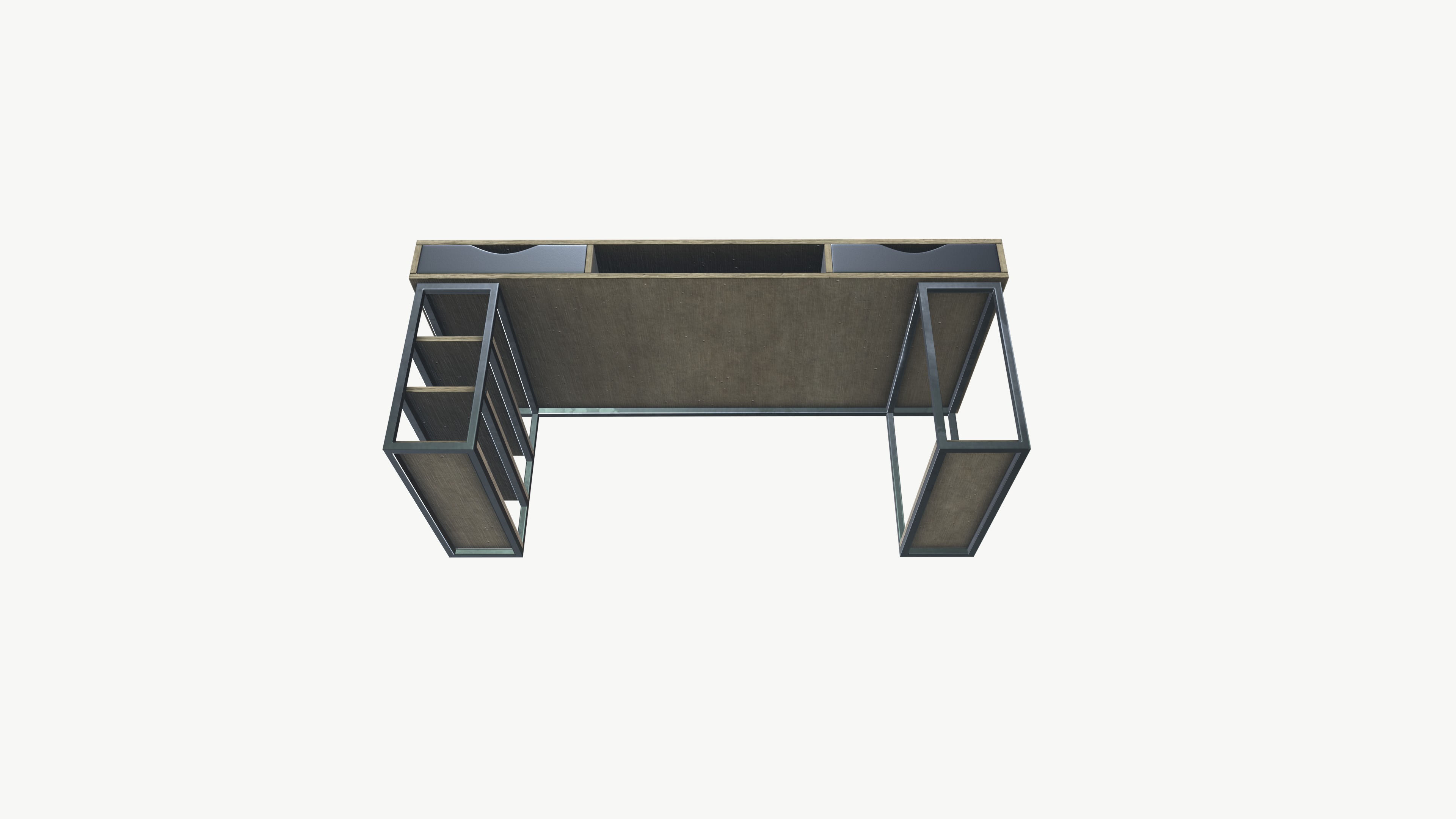 Industrial Table Low-poly 3D model_3