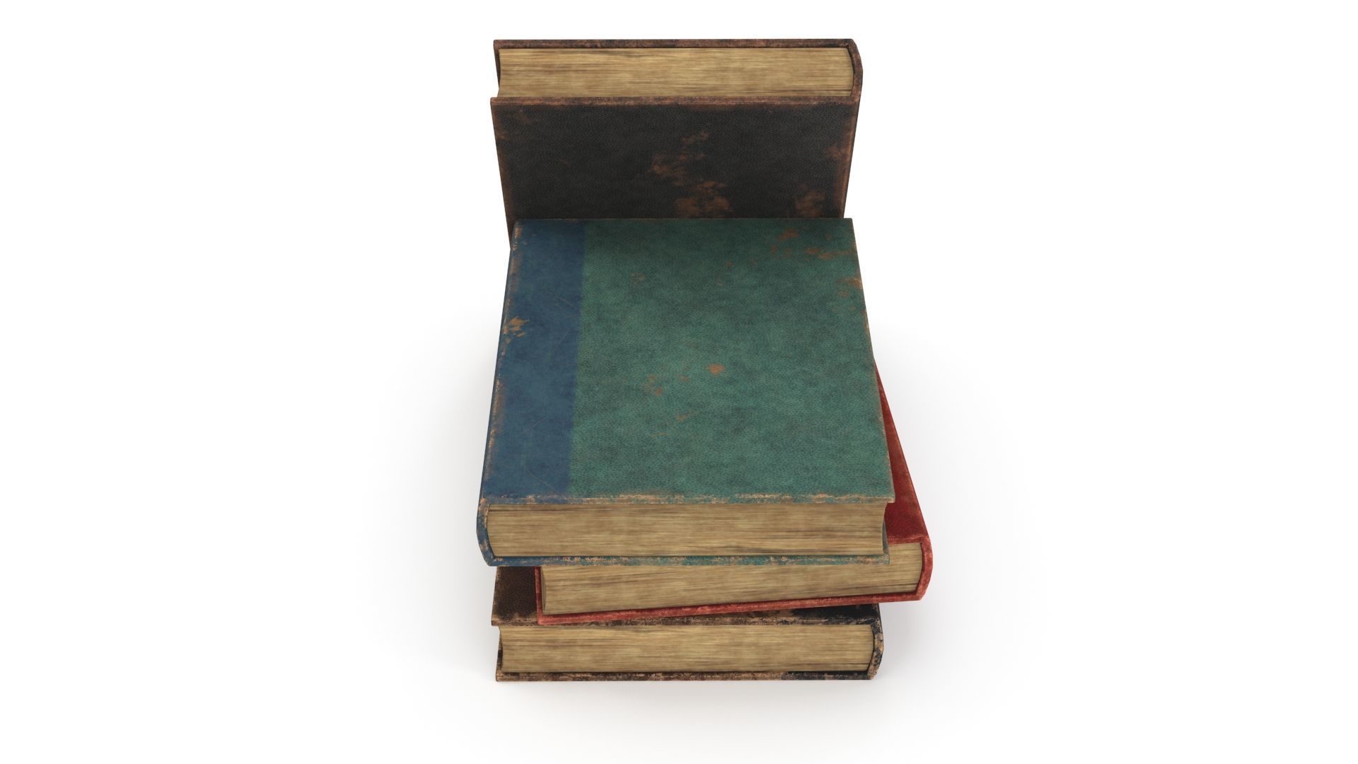 Old books Low-poly 3D model_6