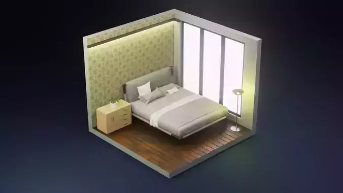 Isometric Bedroom Interior