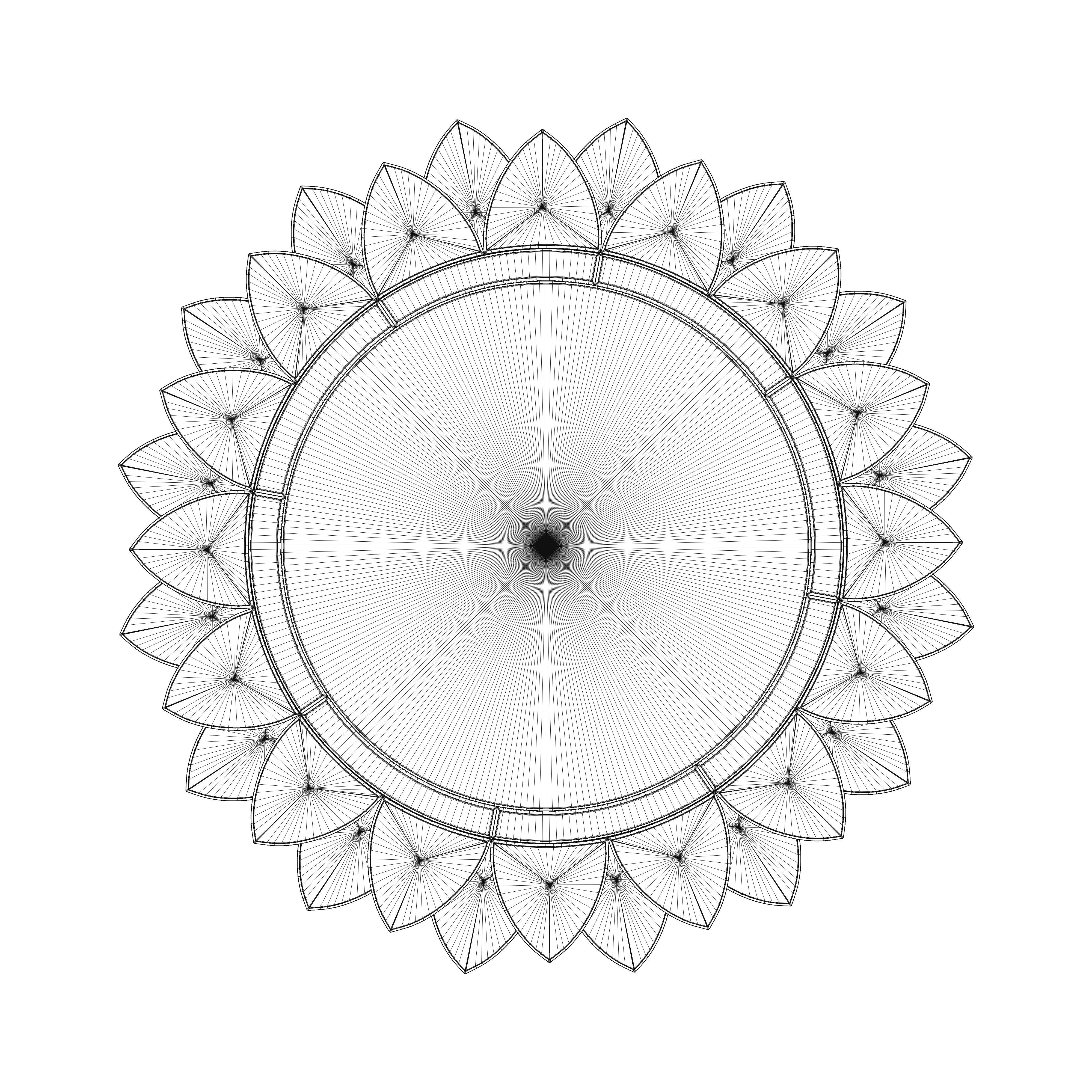 Sunflower Navado Mirror Art 3D model_7