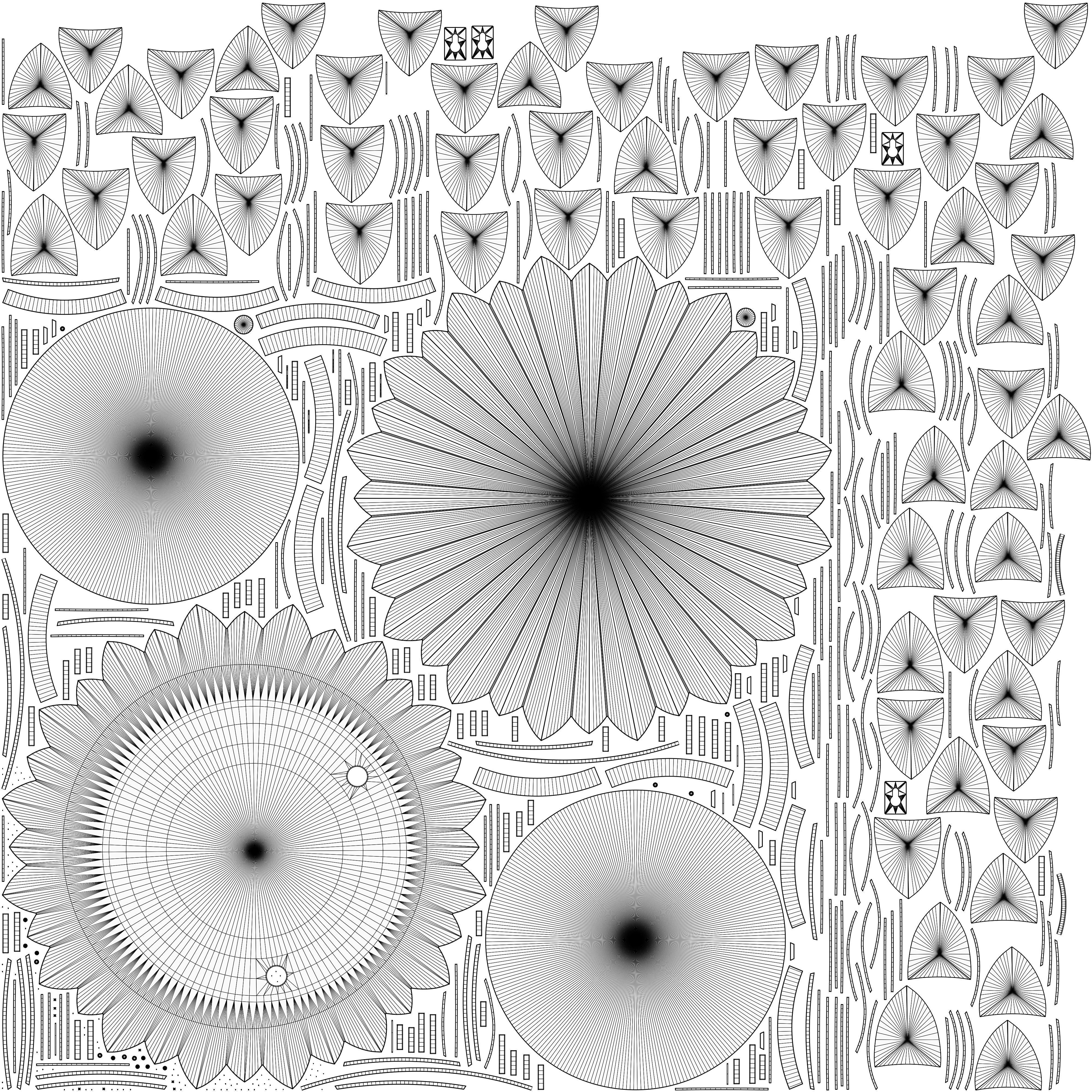 Sunflower Navado Mirror Art 3D model_6