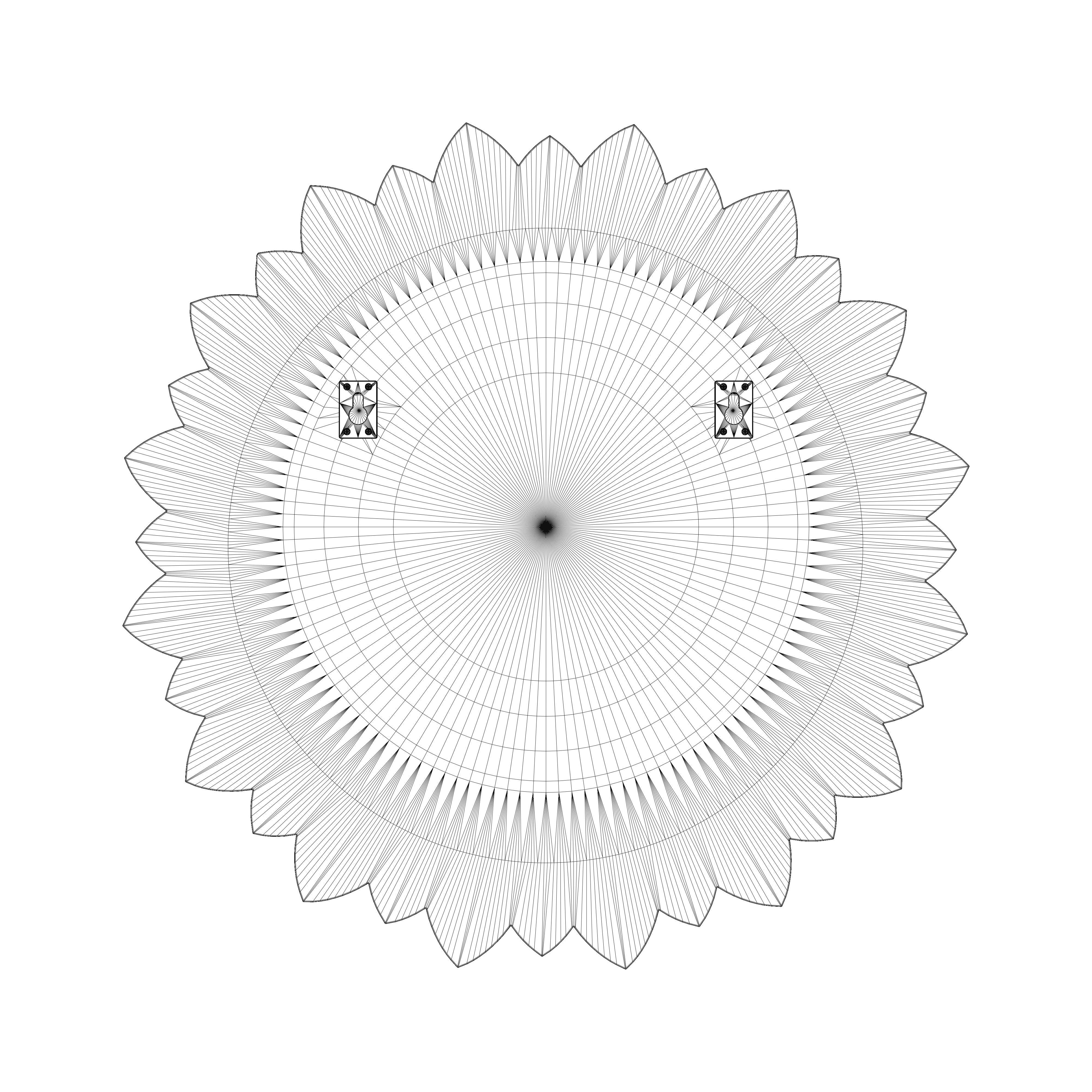 Sunflower Navado Mirror Art 3D model_8