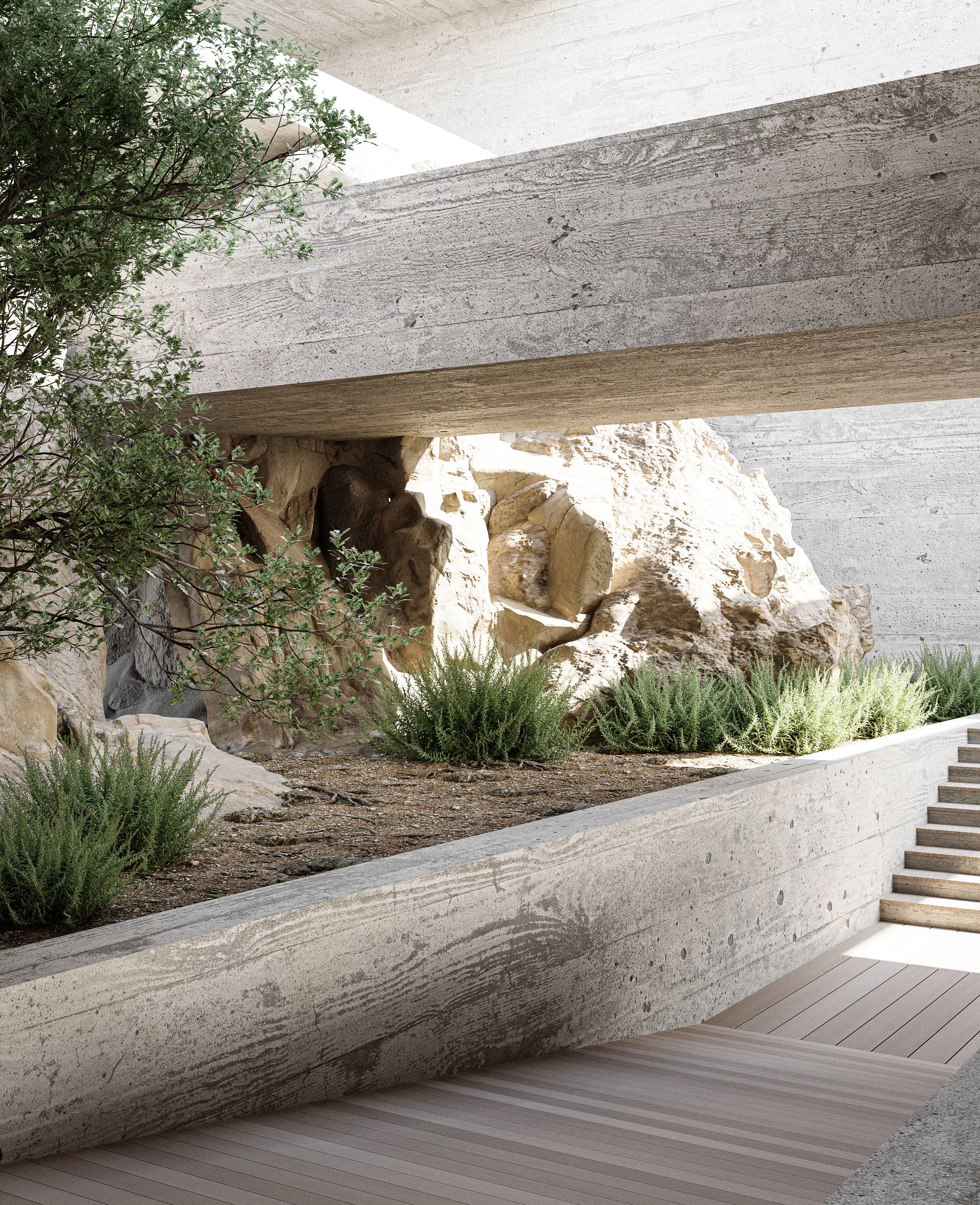courtyard 3D model_1