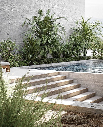 courtyard 3D model 4