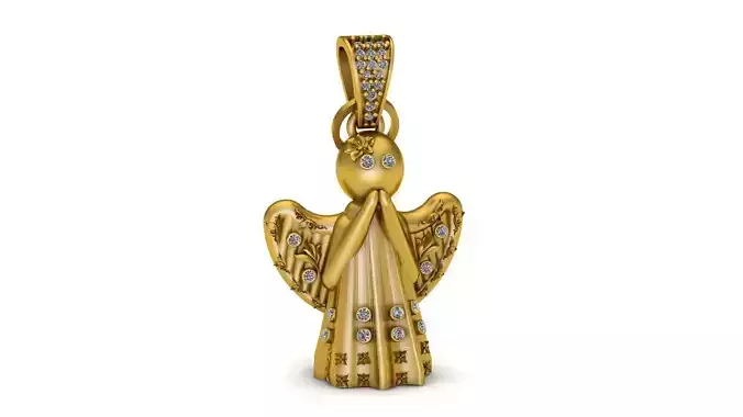 GOLDEN FAIRY PENDANT 3D PRINTABLE MODEL