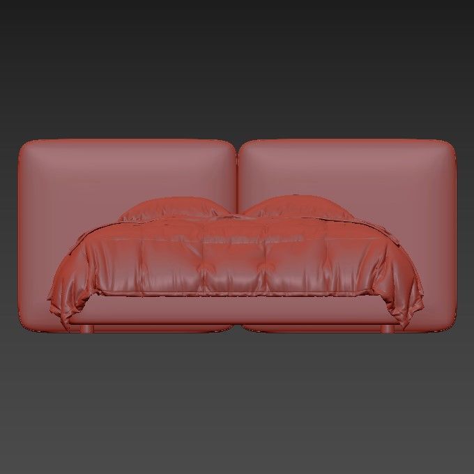 Tadao Bed 3D model_4