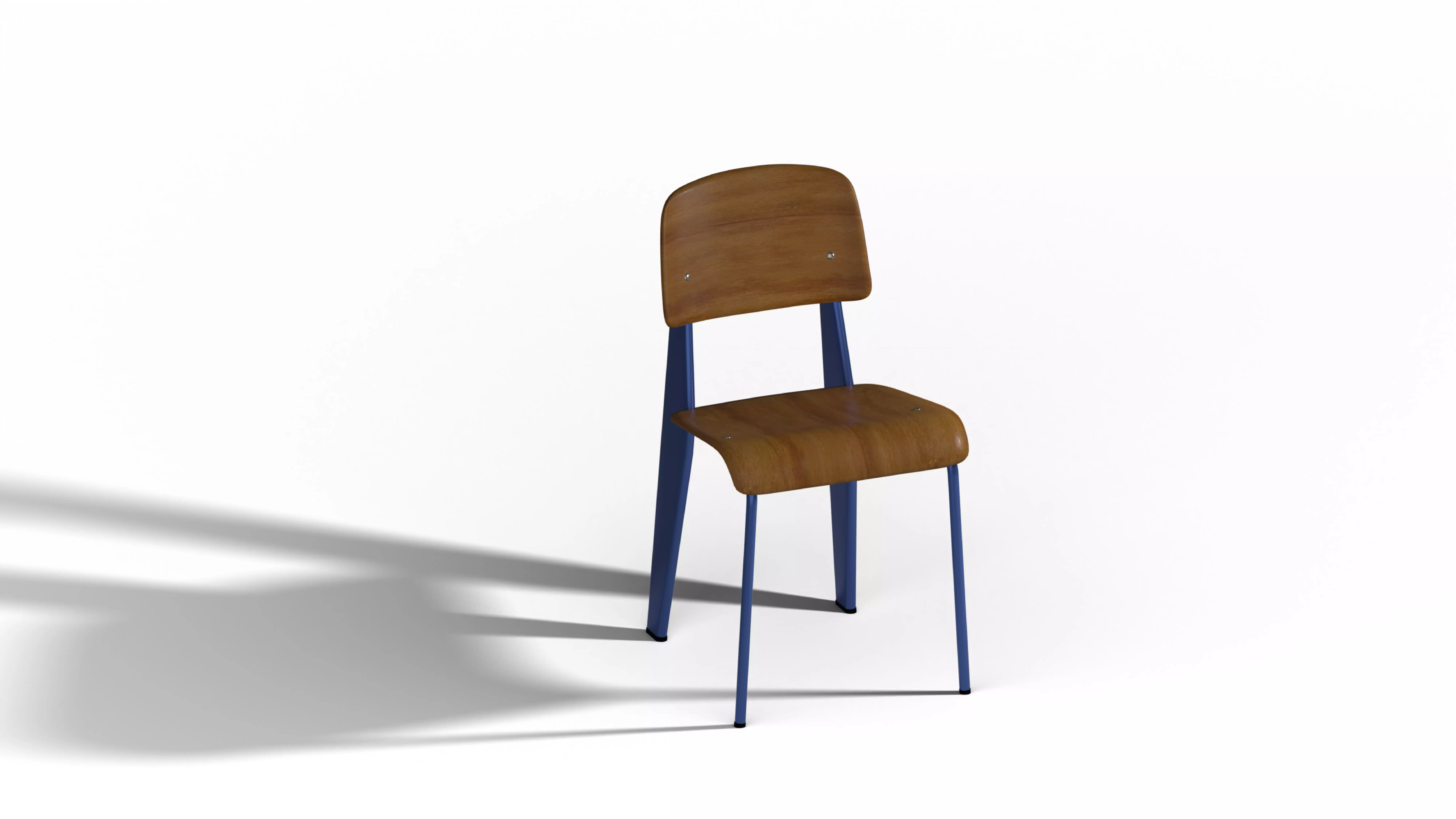 Standard Chair Inspiration Jean Prouve 3D model