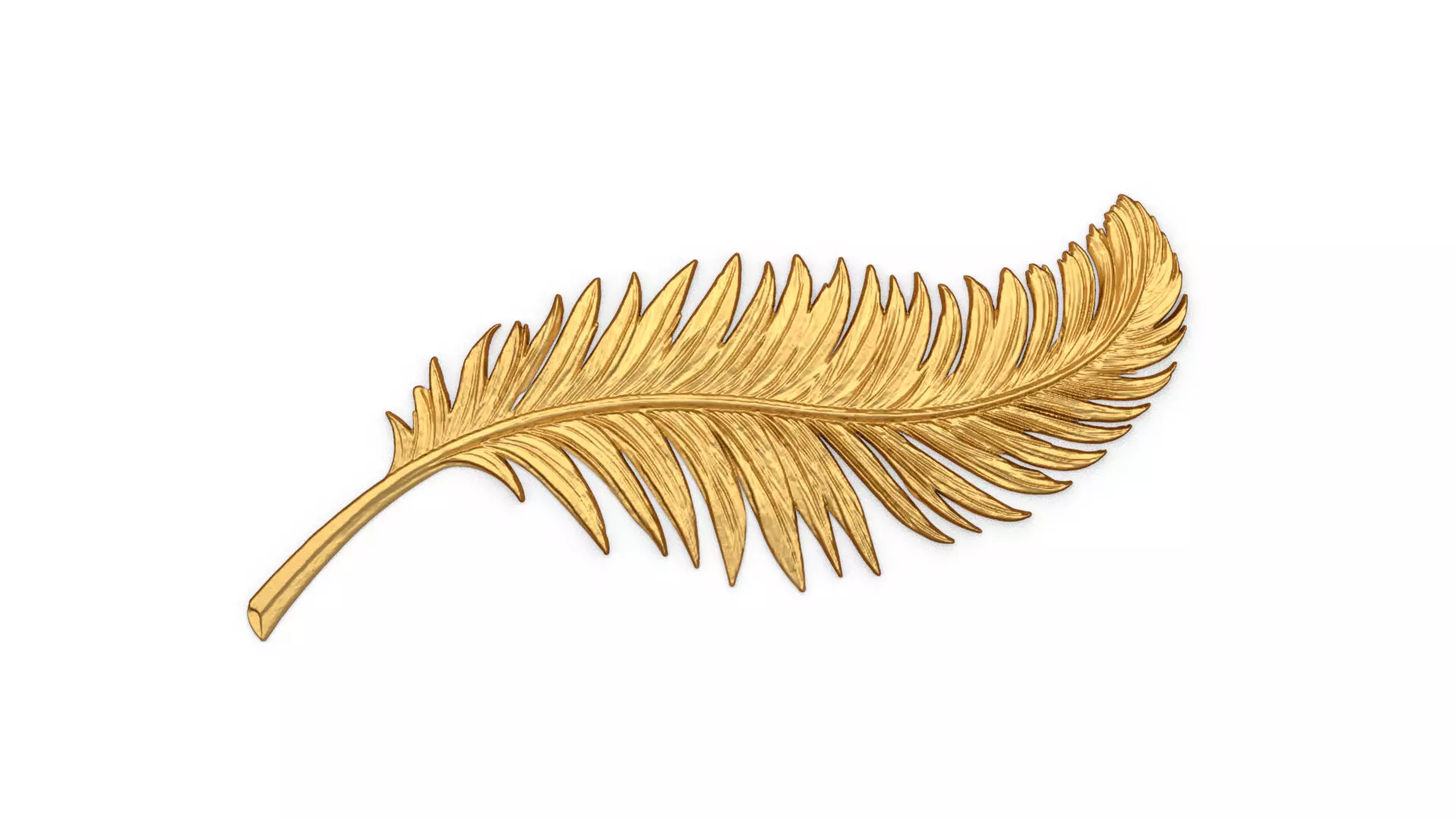 Classic feather decor ornament carved 54 3D model