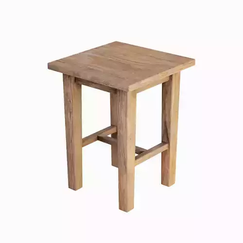 Wooden Chair 02 Low-poly 3D model