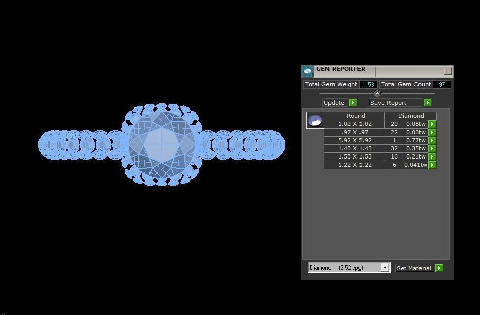 Gold ring 3D print model_1