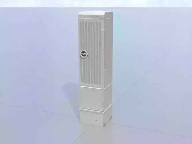 Cable distribution cabinet rotary handle one door 1410x340x320 Low-poly 3D model
