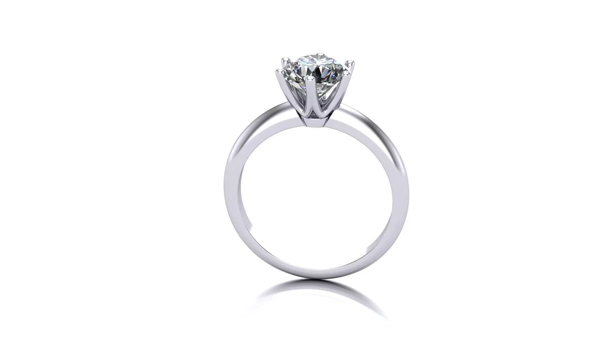 solitaire ring 3D print model_0