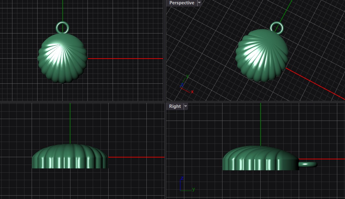 Shell pendant Free 3D print model_1