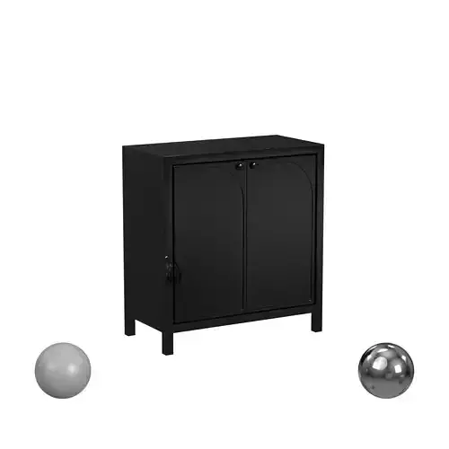 BRECKEN ARCH 2 DOOR CABINET BLACK
