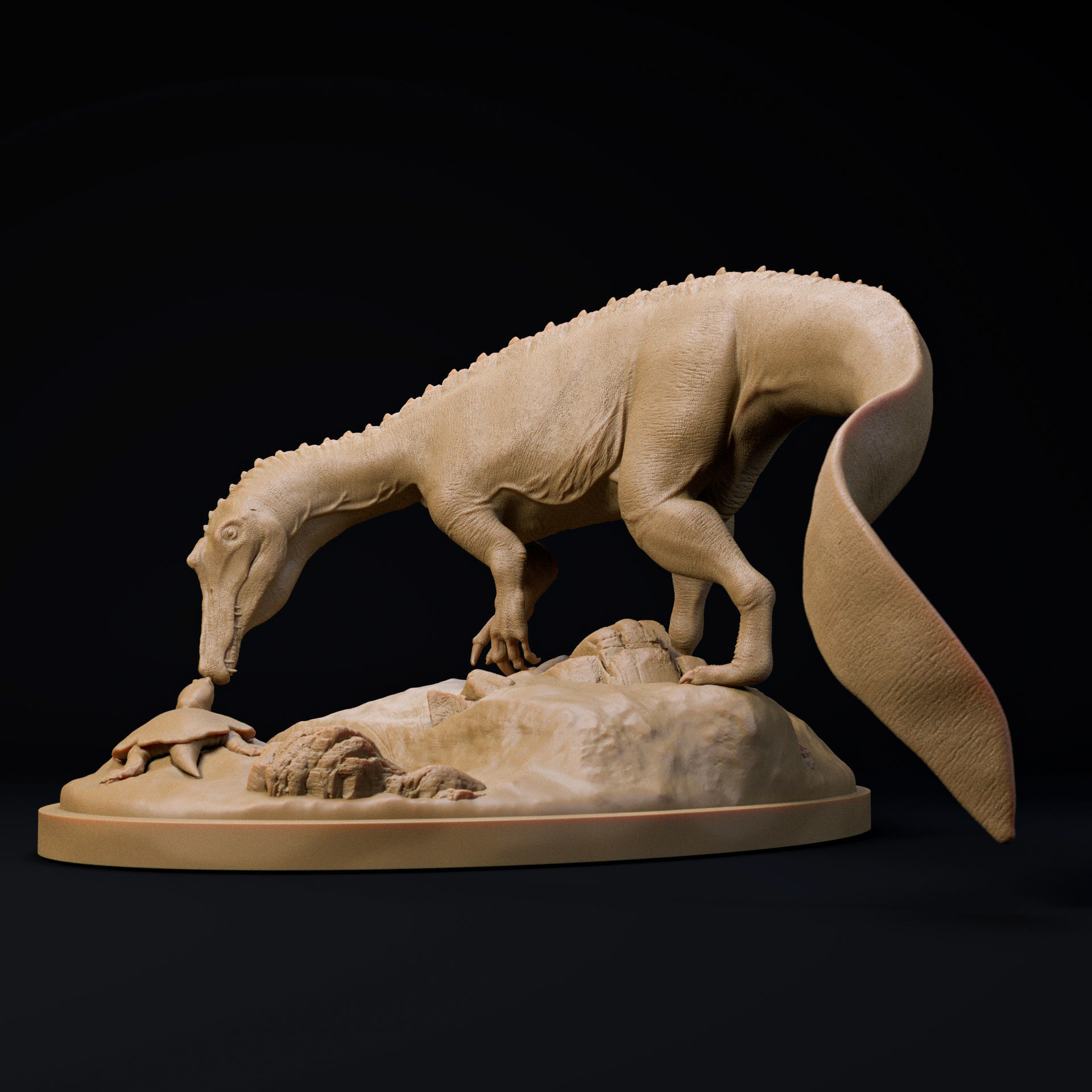 Irritator curious encounter 1-35 pre-supported dinosaur 3D print model_2