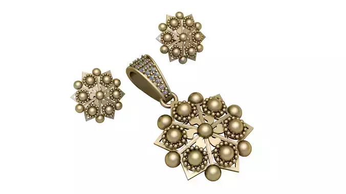 LOVE DESIGN GOLDEN LOCKET SET 3D PRINTABLE MODEL 