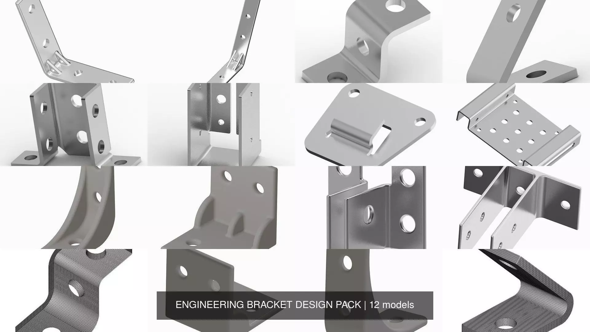 ENGINEERING BRACKET DESIGN PACK 3D Model Collection_0