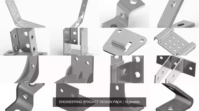 ENGINEERING BRACKET DESIGN PACK 3D Model Collection