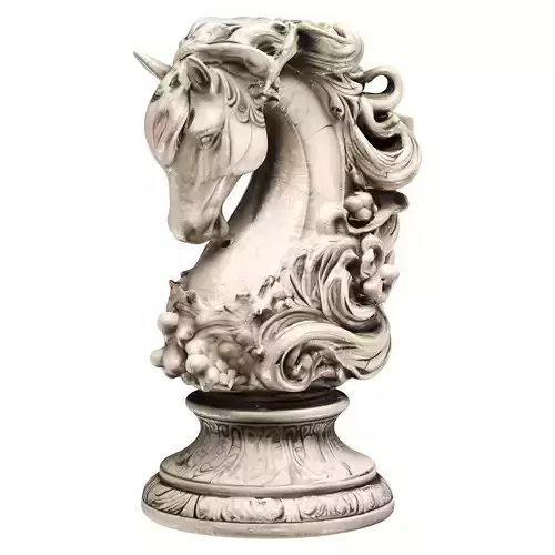 Horse statue Low-poly 3D model