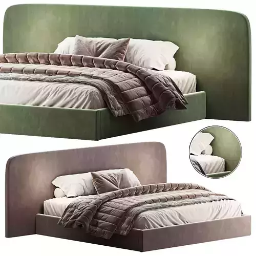 Snow Boucle King Sized Bed 3D model