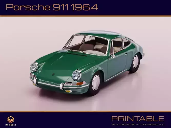 Porsche 911 1964 3D print model
