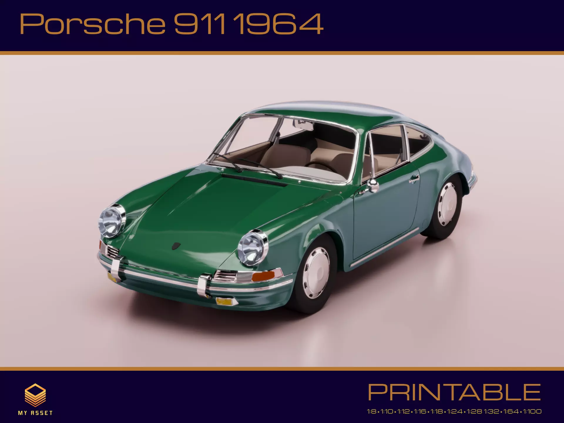 Porsche 911 1964 3D print model