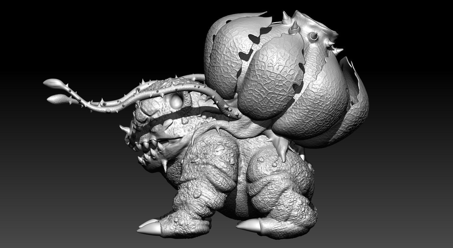 001 bulbasaur  3D print model_6