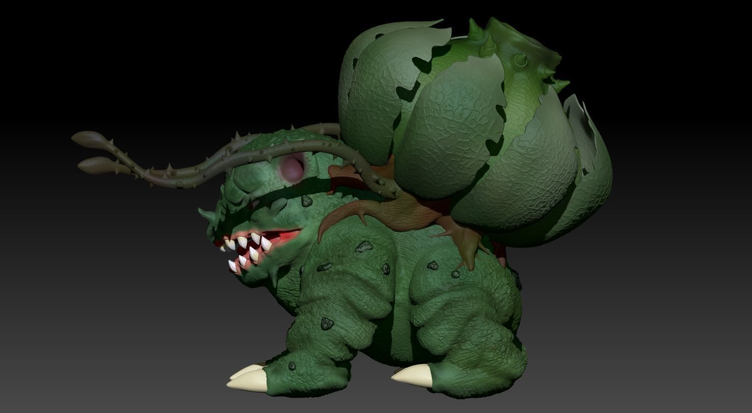 001 bulbasaur  3D print model_7