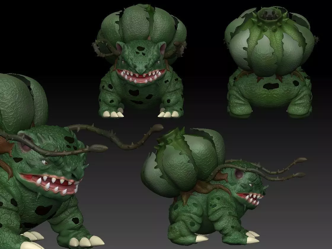 001 bulbasaur  3D print model_0